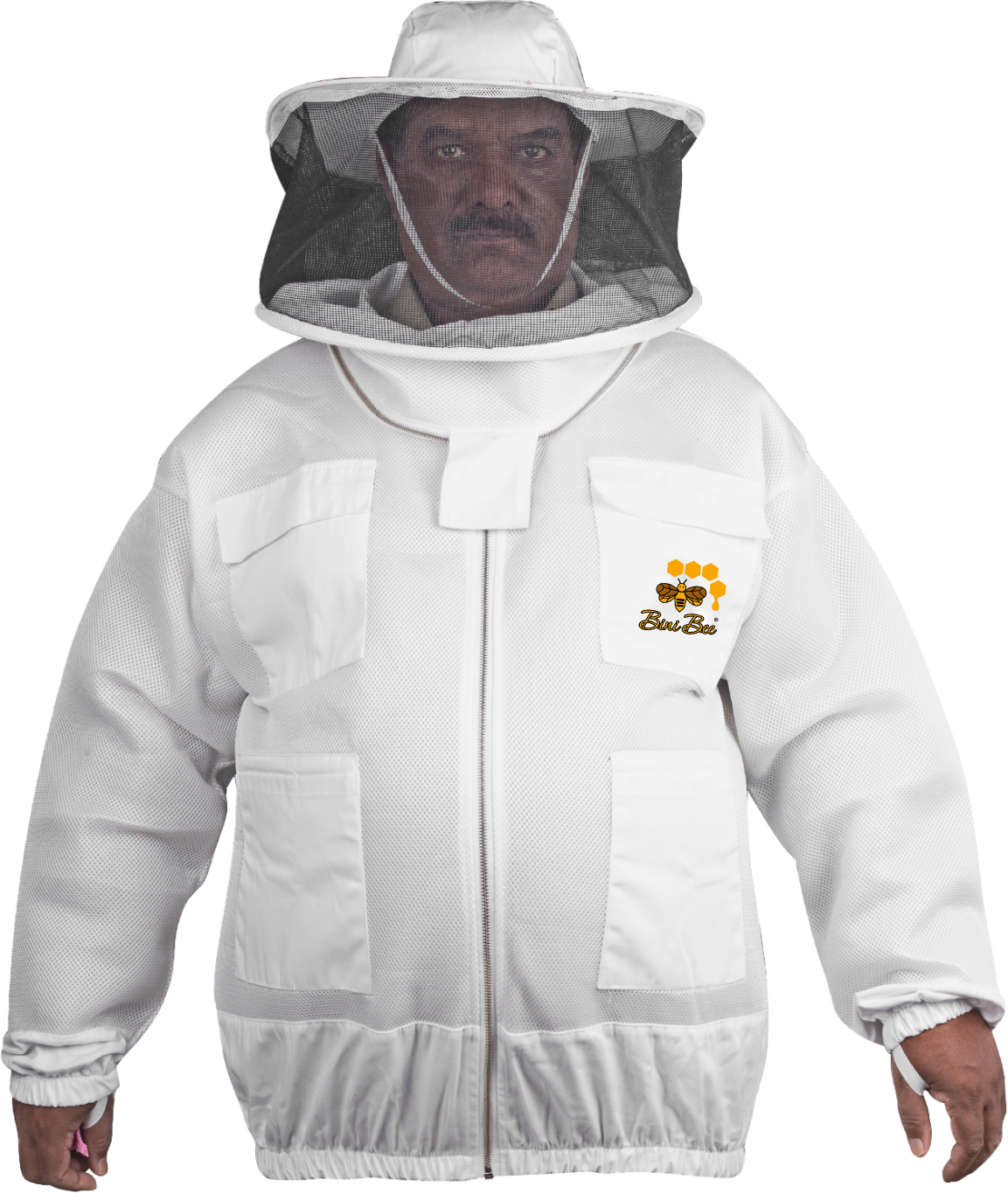 Beekeeping Jacket 2 Layer Mesh Round Head Ultra Light Jacket Protective Gear Bini Bees