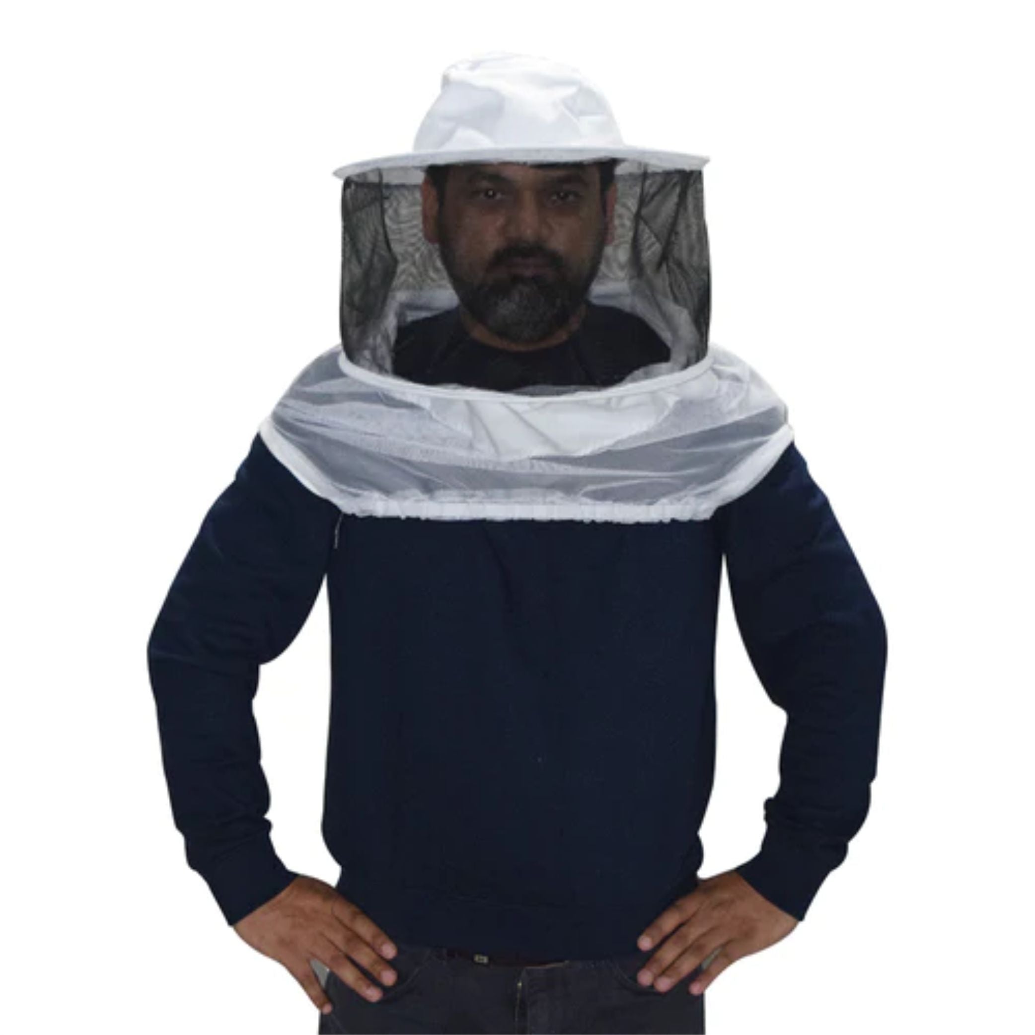 Beekeeping Bee Half Body Round Head Veil Protective Gear Bini Bee