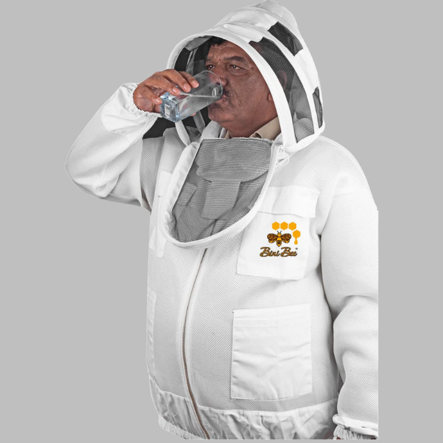 Beekeeping Bee Jacket 2 Layer Mesh Hoodie Light Weight Beekeeping Jacket for Beekeepers Bini Bees