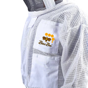 3 Layer Mesh Ventilated  Beekeeping Jacket With Hoodie Style Veil Bini Bee