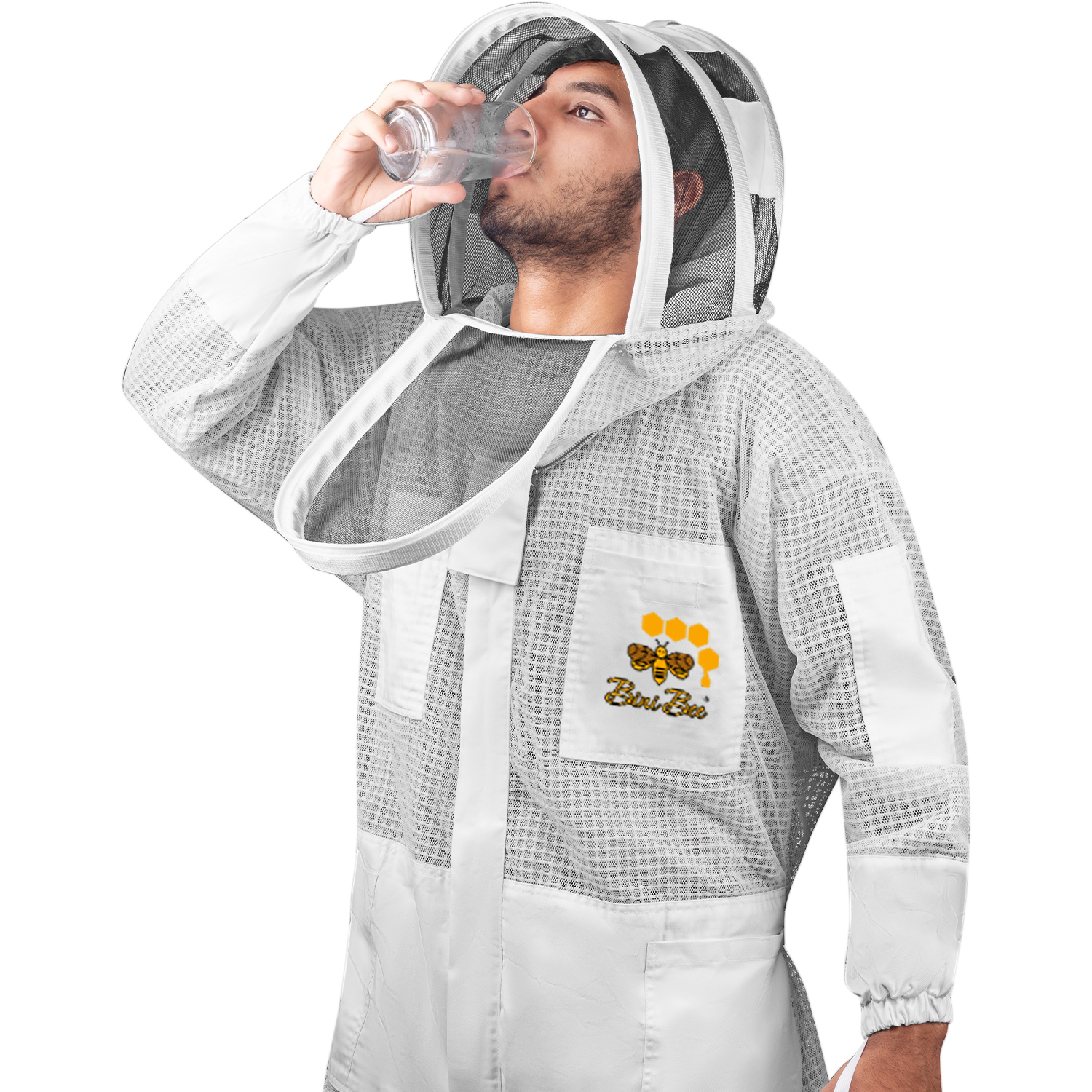 3 Layer Mesh Ultra Ventilated Premium Beekeeping Suit | Hoodie Veil Bini Bees