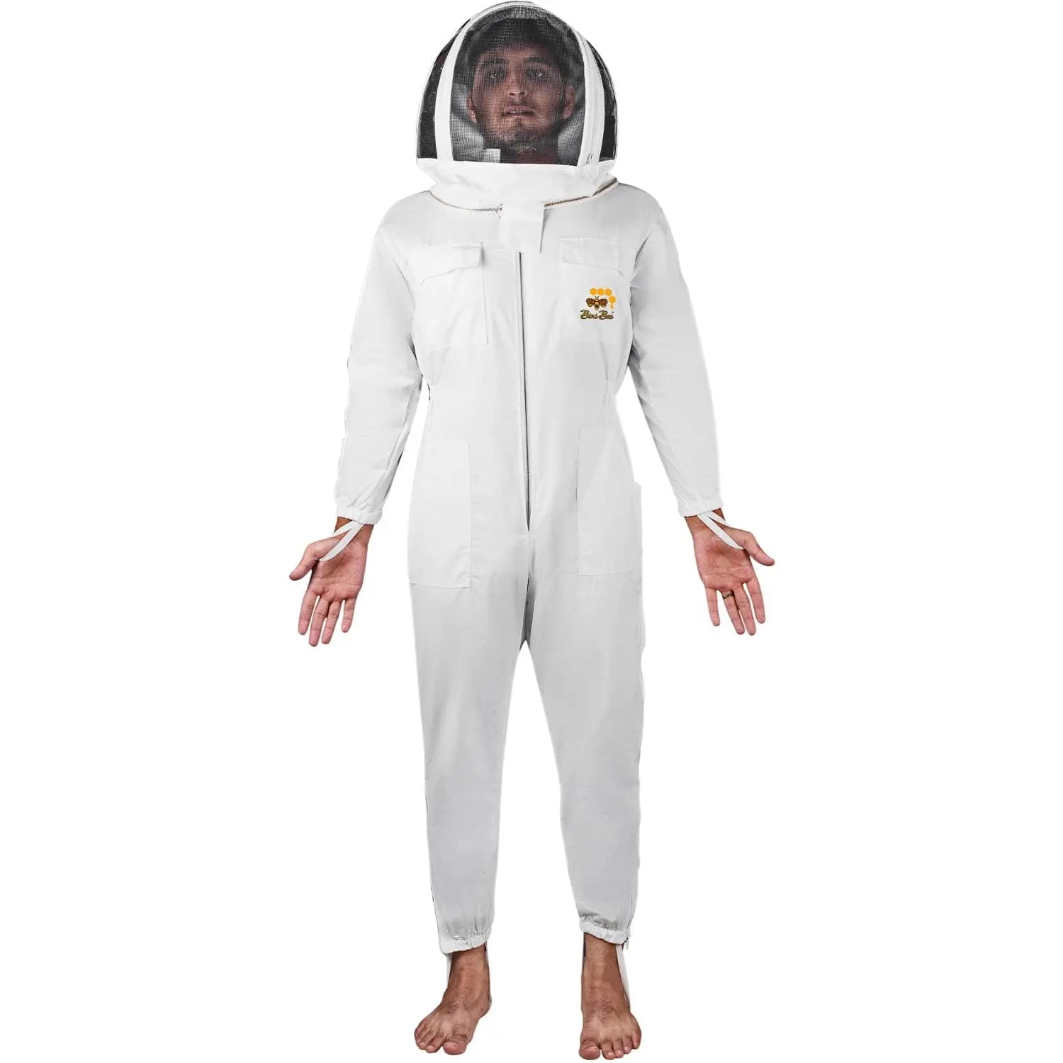 Standard Cotton Beekeeping Suit With Hood Style Veil Bini Bee