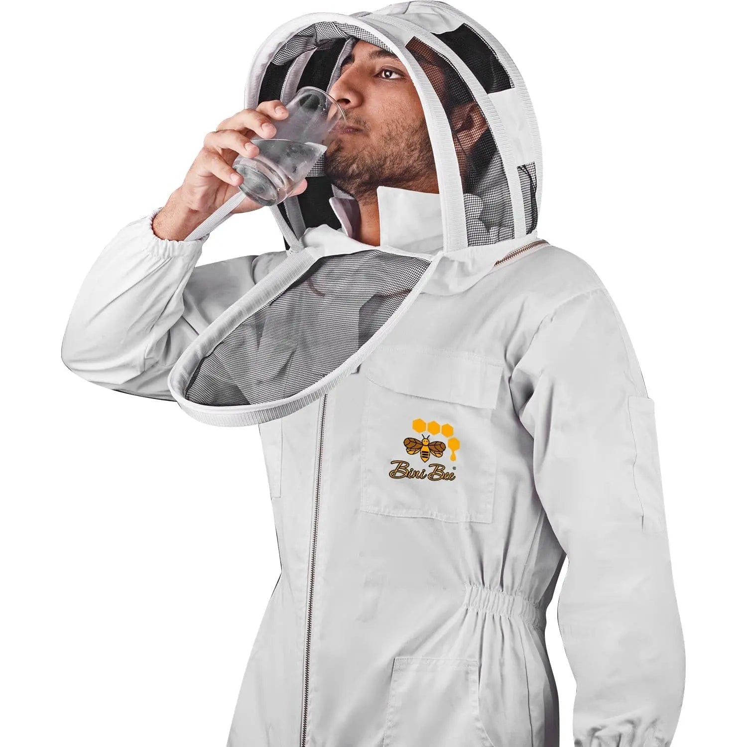 Why-Every-American-Beekeeper-Needs-a-Full-Standard-Cotton-Beekeeping-Suit-with-Round-Head-Veil Bini Bees