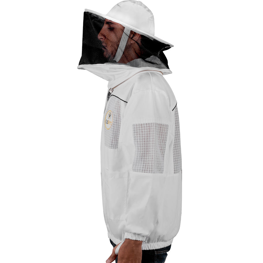 Beekeeping Bee Cotton Semi Ventilated Round head Jacket Protective Gear Bini Bees