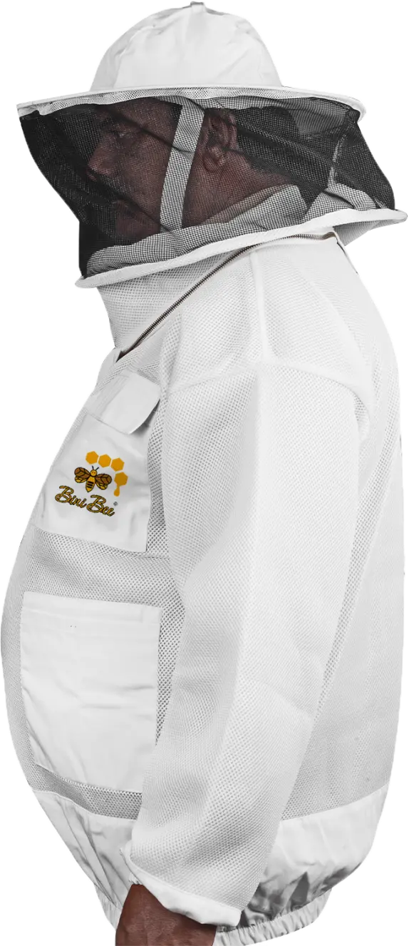 Beekeeping Jacket 2 Layer Mesh Round Head Ultra Light Jacket Protective Gear Bini Bees