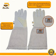 3 Layer Beekeeping Protective Gloves – Sting Resistant & Comfortable Bini Bee