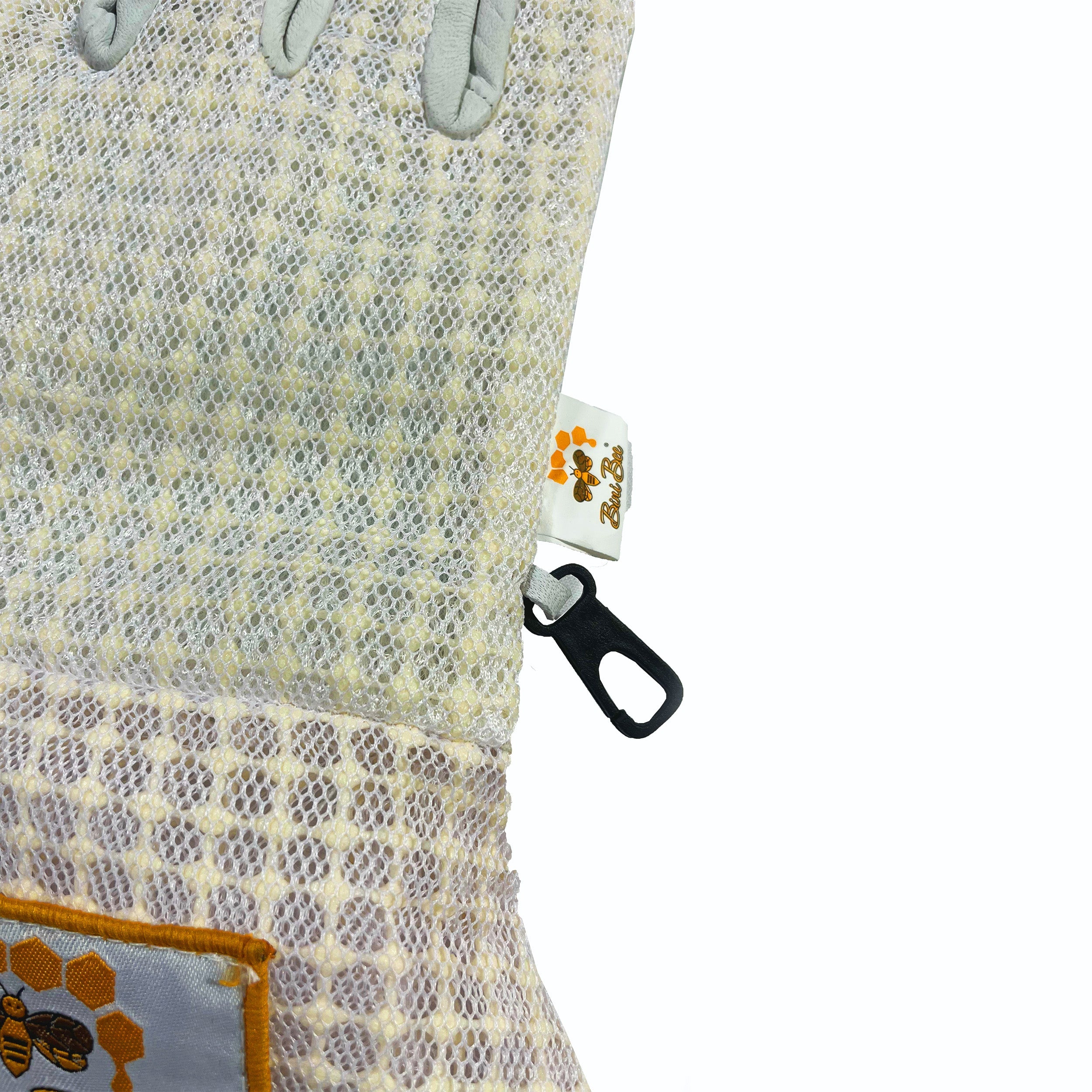 Ventilated beekeeping gloves breathable mesh with leather grip

Beekeeping gloves with long cuff and adjustable wrist closure

Sting resistant beekeeping gloves with durable leather palm

Lightweight ventilated beekeeper gloves for hot weather