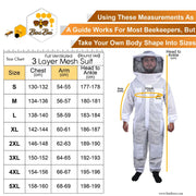 3 Layer Beekeeping Ventilated Suit With Round Veil Bini Bee