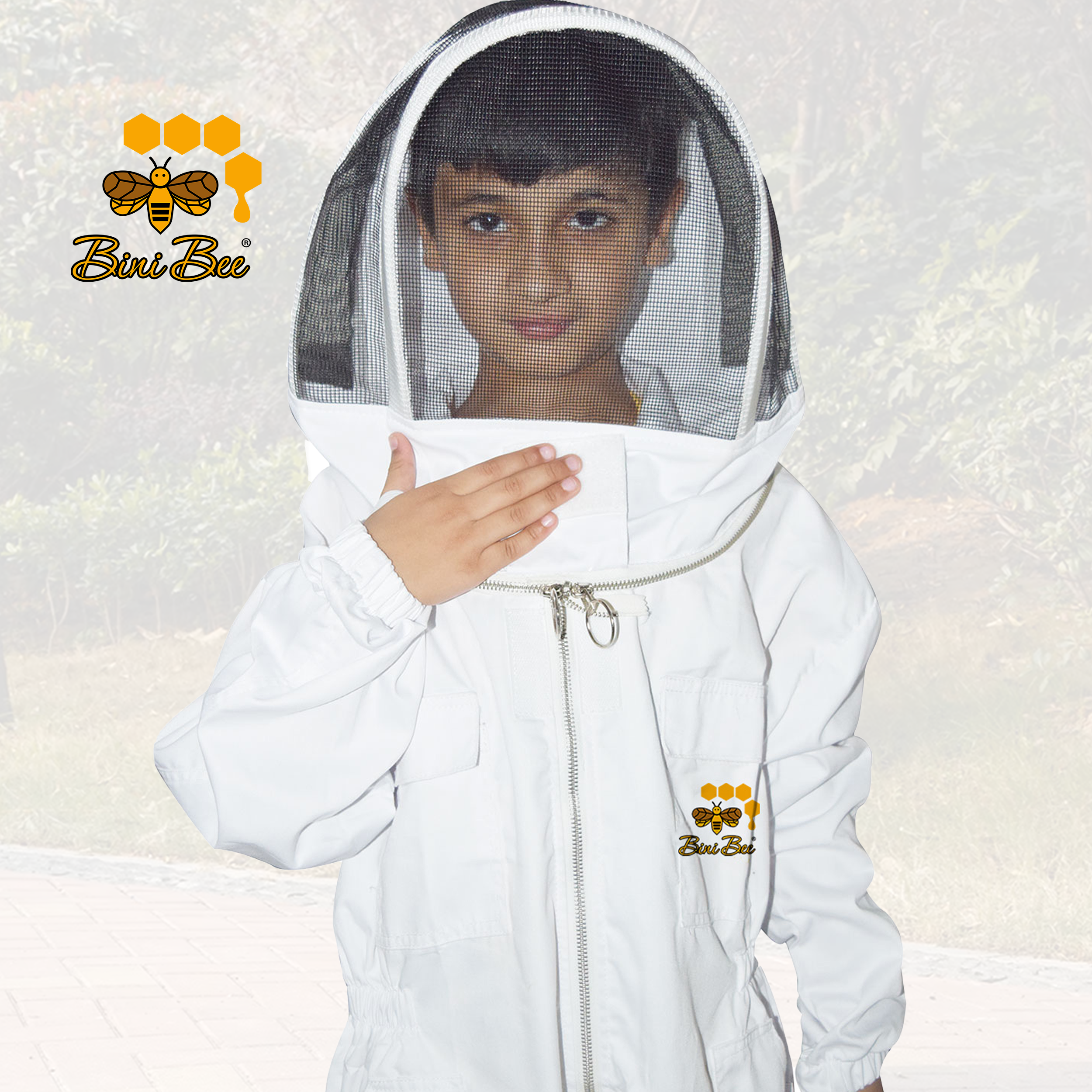 Cotton Kids Beekeeping Suit – Lightweight Protective Gear with Fencing Veil Bini Bees