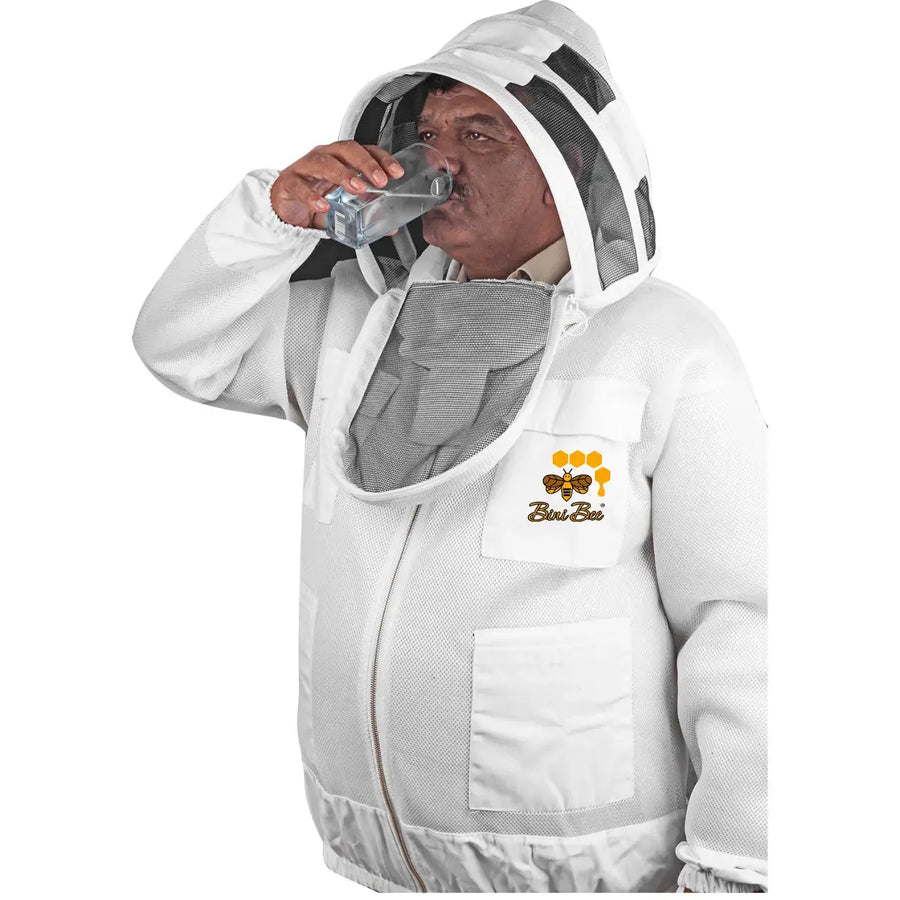 Beekeeping Jacket 2 Layer Mesh Hoodie Light Weight Jacket for Beekeeper Bini Bee