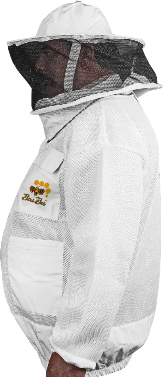 Beekeeping Bee Jacket 2 Layer Mesh Round Head Ultra Light Jacket Protective Equipment Bini Bees