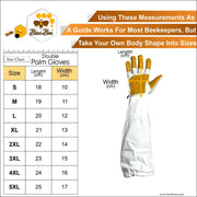 Double Palm Beekeeping Gloves-Sting-Resistant & Comfortable Fit Bini Bee
