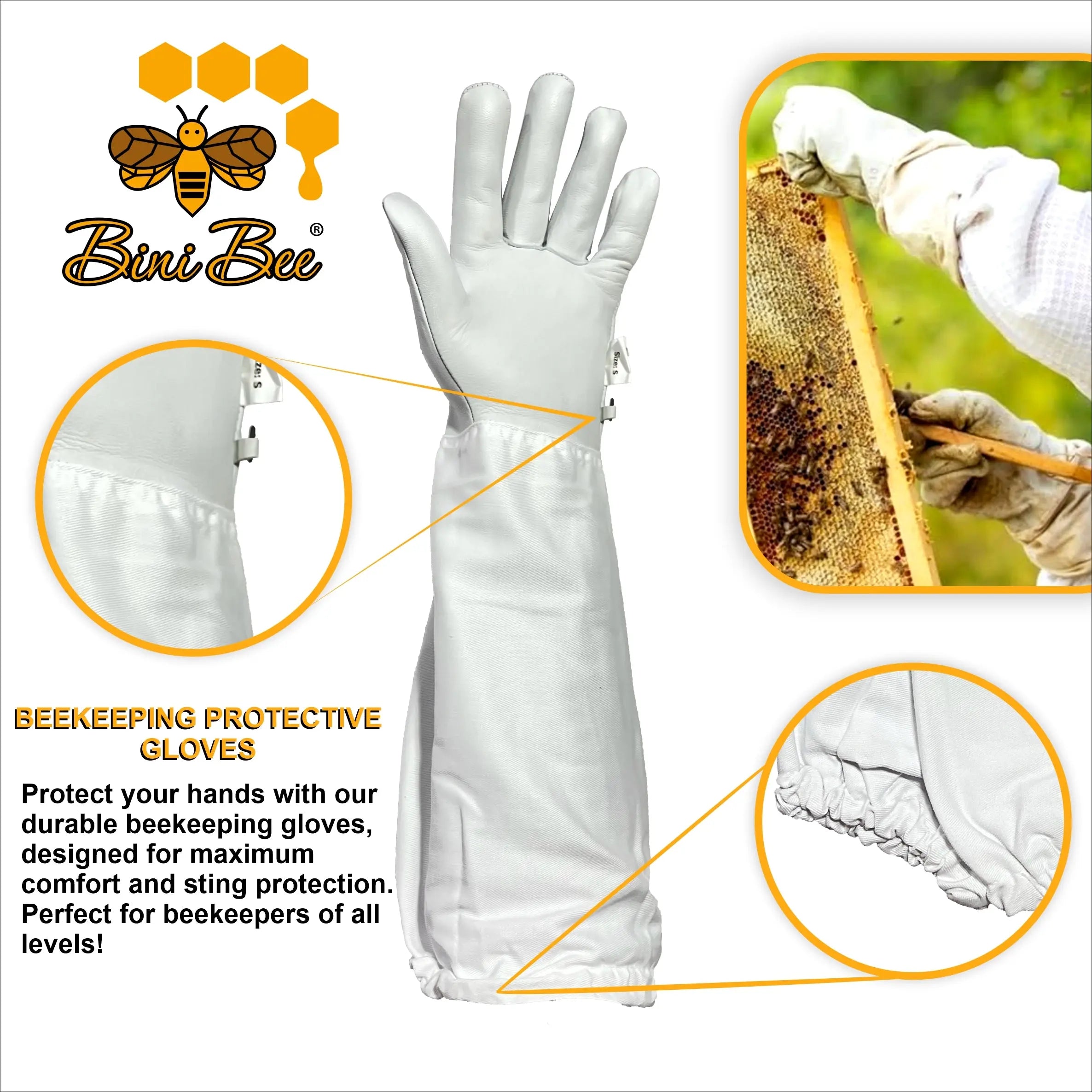 Goat Skin Beekeeping Gloves
