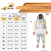 Premium 3 Layer Ventilated Beekeeping Suit With Hoodie Veil Bini Bees