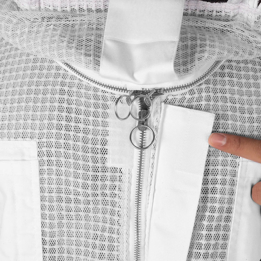 Premium 3 Layer Ventilated Beekeeping Suit With Round Veil – Sting Protection - Bini Bees