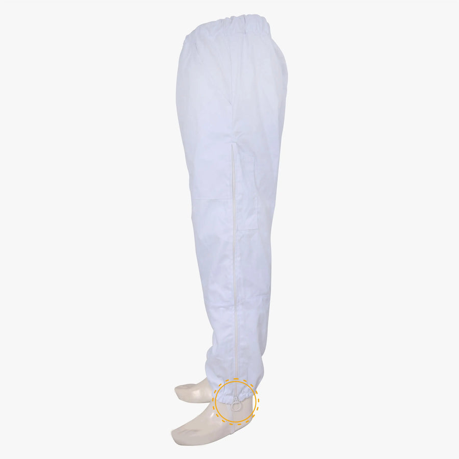 3 layer ventilated beekeeping trousers sting resistant pants, Cotton beekeeping pants comfortable protective apiary wear, Beekeeping trousers with zipper and reinforced pockets, Lightweight beekeeping pants for hot weather protection