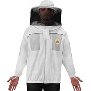 Semi Ventilated Cotton Beekeeping Jacket with Round Veil – Comfort & Safety Bini Bees