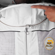 Semi Ventilated Cotton Beekeeping Jacket with Round Veil – Comfort & Safety Bini Bees