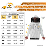 Semi Ventilated Cotton Beekeeping Jacket with Round Veil – Comfort & Safety Bini Bees