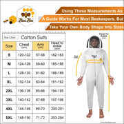 Standard Cotton Beekeeping Suit With Hood Style Veil Bini Bee