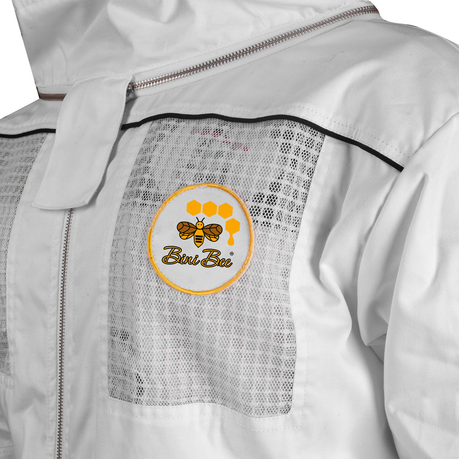 Beekeeping Bee Cotton Semi Ventilated Jacket With Hood Style Veil Protective Gear Bini Bees