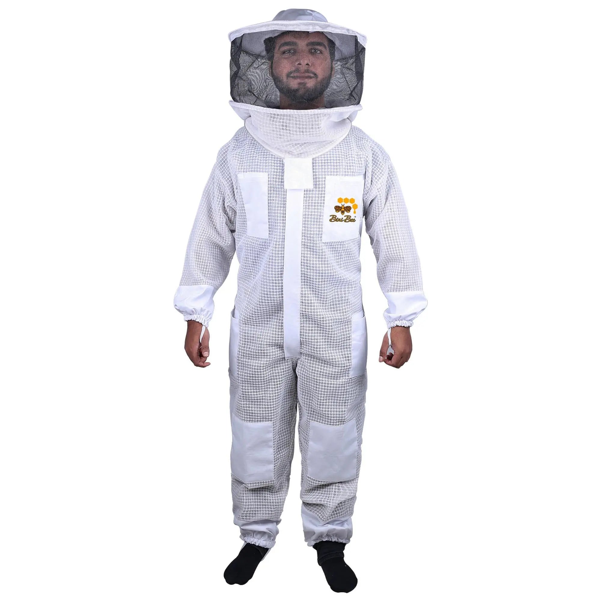 3 Layer Mesh Beekeeping Ventilated Suit With Round Veil Bini Bee