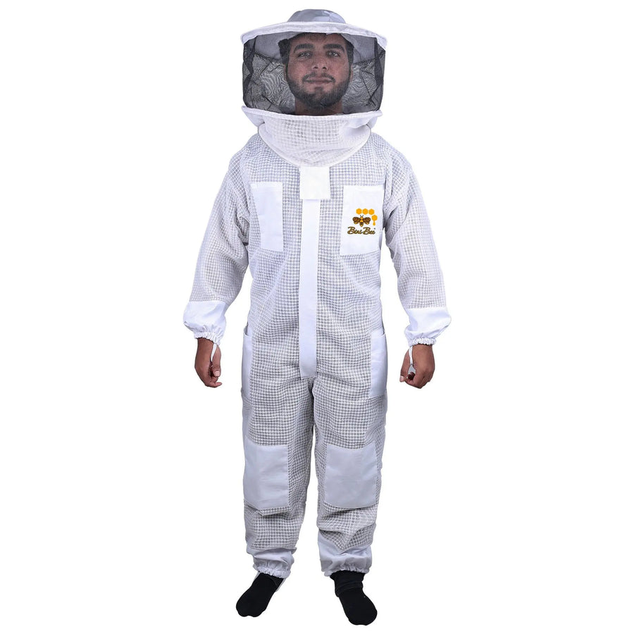 3 Layer Mesh Beekeeping Ventilated Suit With Round Veil Bini Bee