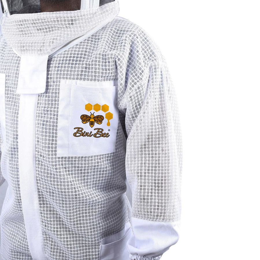 3 Layer Mesh Beekeeping Ventilated Suit With Round Veil Bini Bee