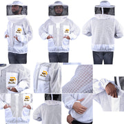 3 Layer Mesh Ventilated Beekeeping Jacket With Round Head Veil Bini Bees