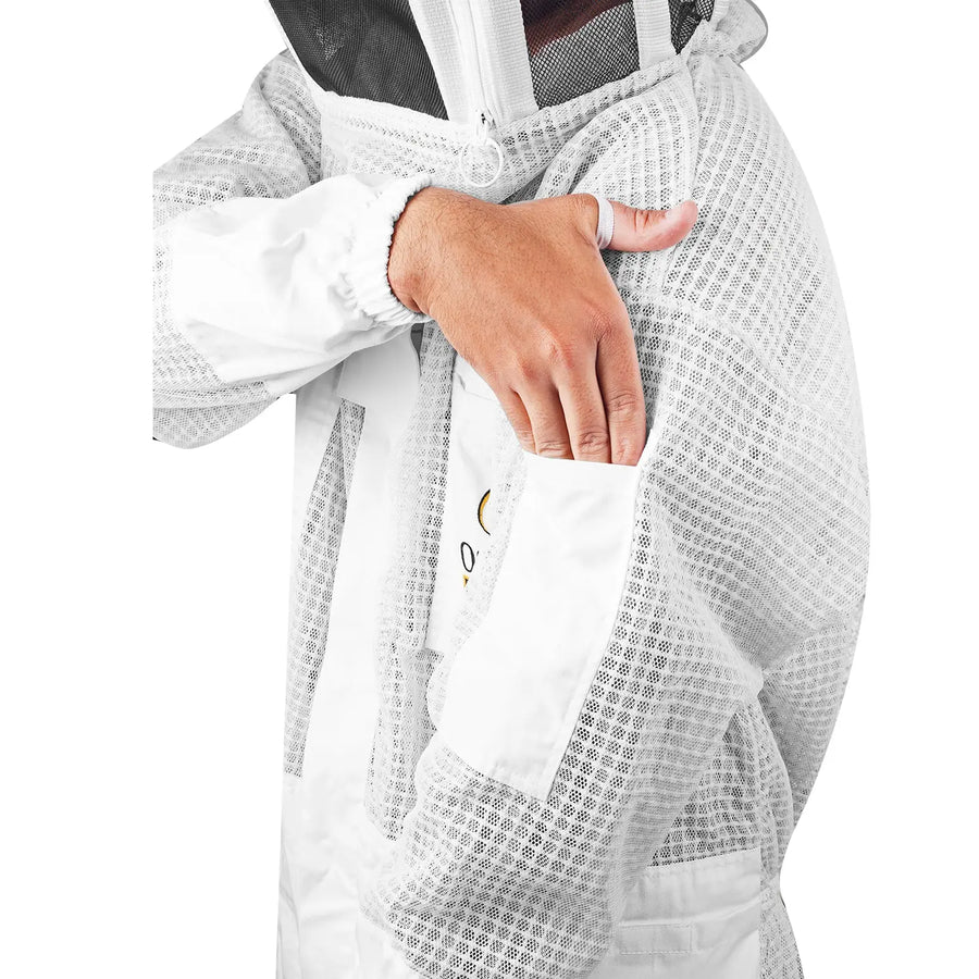 3 Layer Mesh Ultra Ventilated Premium Beekeeping Suit | Hoodie Veil Bini Bees